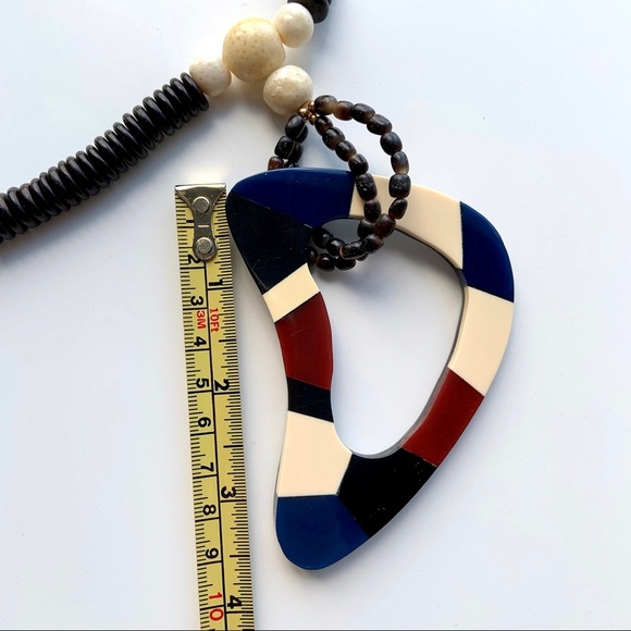 Abstract artisan statement necklace OOAK - Picture 7 of 9